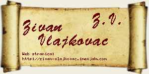 Živan Vlajkovac vizit kartica